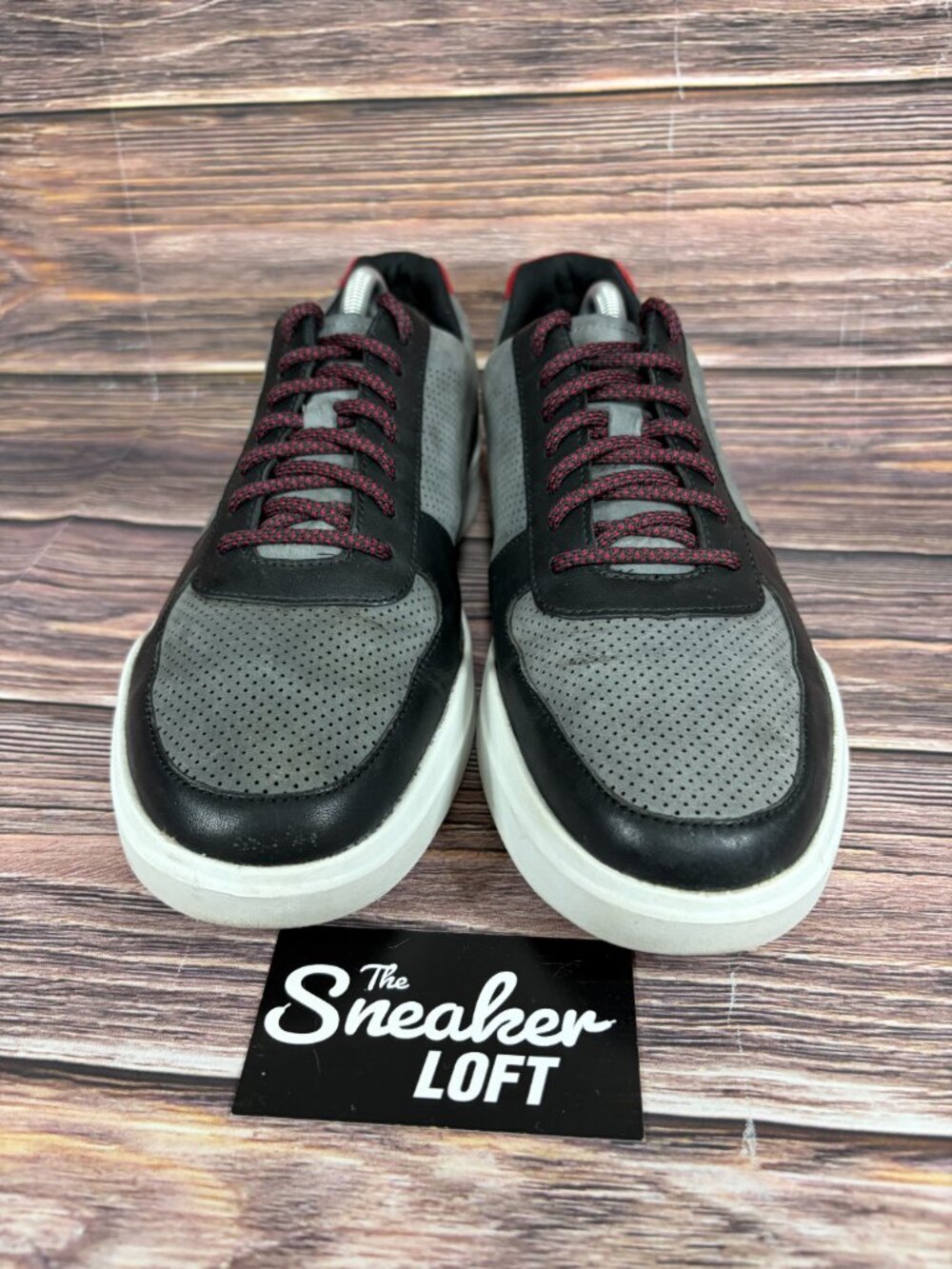 Cole Haan Grand Crosscourt Modern Perforated Gray Lace Up Shoes Size 10 - Picture 2 of 8